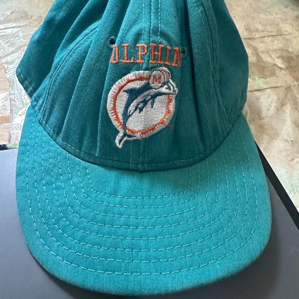 Vintage Miami Dolphins Pro Line Blue Snapback Hat Team NFL Made in USA AJD Cap